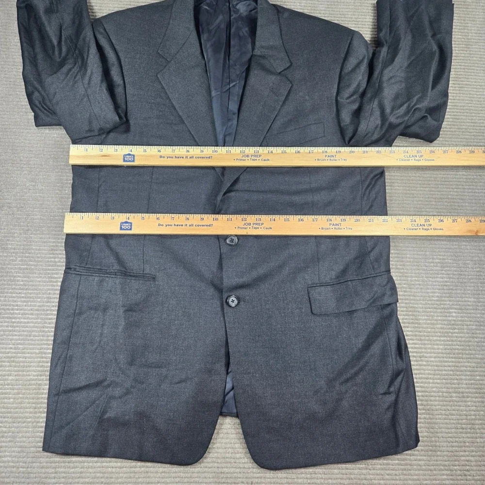 Hickey Freeman Mens 44 Reg Gray Wool Boardroom Two‎ Button Blazer Sport Coat